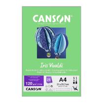 Papel Canson A4 Iris Vivaldi 120G 25Fls Verde Claro