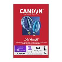 Papel Canson A4 Iris Vivaldi 120G 25Fls Vermelho Escuro