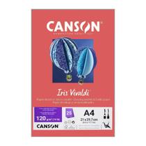 Papel Canson A4 Iris Vivaldi 120G 25Fls Vermelho