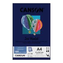 Papel Canson A4 Iris Vivaldi 185G 25Fls Azul Marinho