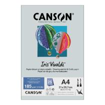 Papel Canson A4 Iris Vivaldi 185G 25Fls Cinza Papel Canson A4 Iris Vivaldi 185G 25Fls Cinza
