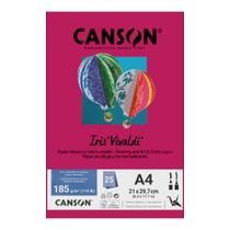 Papel Canson A4 Iris Vivaldi 185g 25Fls - Escolha a Cor
