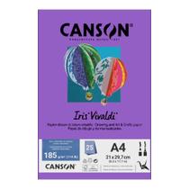 Papel Canson A4 Iris Vivaldi 185g 25Fls - Escolha a Cor