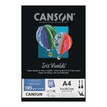 Papel Canson A4 Iris Vivaldi 185g 25Fls - Escolha a Cor