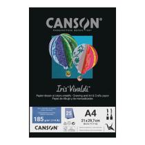 Papel Canson A4 Iris Vivaldi 185g 25Fls - Escolha a Cor