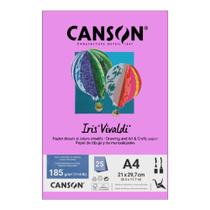Papel Canson A4 Iris Vivaldi 185g 25Fls - Escolha a Cor