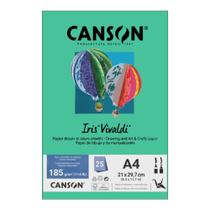 Papel Canson A4 Iris Vivaldi 185g 25Fls - Escolha a Cor