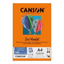 Papel Canson A4 Iris Vivaldi 185G 25Fls Laranja