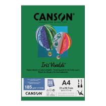 Papel Canson A4 Iris Vivaldi 185G 25Fls Verde Escuro