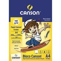Papel Canson bloco para desenho creme A4 140gr, 210mm x 297mm, com 20 folhas Papel Canson bloco para desenho creme A4 140gr, 210mm x 297mm, com 20 folhas