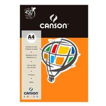 Papel Canson Color Cenoura 180g/m² A4 210 x 297 mm com 10 Folhas