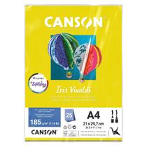 Papel Canson Color Iris Vivaldi 25 Folhas 185g Cores Sortidas Canson