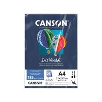 Papel Canson Iris Vivaldi 185 g/m² A4 25 Fls Azul Marinho Papel Canson Iris Vivaldi 185 g/m² A4 25 Fls Azul Marinho