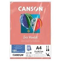 Papel Canson Iris Vivaldi Coral Com 25 Folhas A4 185g - 66661507