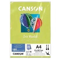 Papel Canson Iris Vivaldi Verde Kiwi Com 25 Folhas A4 185g - 66661524