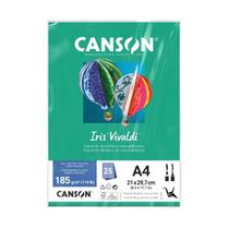 Papel Canson Iris Vivaldi Verde Menta Com 25 Folhas A4 185g - 66661523