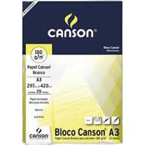 Papel Canson Para Desenho A3 180G Branco - Com 20 Folhas