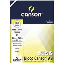 Papel Canson Para Desenho A3 180G Branco - Com 20 Folhas