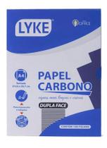 Papel carbono dupla face azul a4 210x297 mm com 100 folhas lyke Papel carbono dupla face azul a4 210x297 mm com 100 folhas lyke