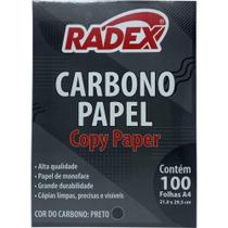 Papel Carbono para Lápis A4 Papel Preto 100fls - Radex