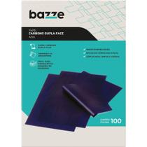 Papel Carbono para Máquina Bazze A4 Dupla Face Azul - Caixa com 100 Unidades Papel Carbono para Máquina Bazze A4 Dupla Face Azul - Caixa com 100 Unidades