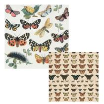Papel Cardstock Scrapbook Artes Butterfly Borboletas Vintage
