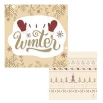 Papel Cardstock Scrapbook Artes Pinheiros Bordado de Inverno