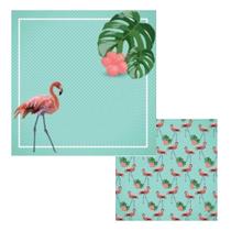 Papel Cardstock Scrapbook Artesanato Folha Adão Flamingo