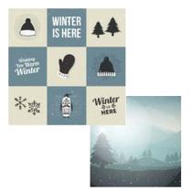 Papel Cardstock Scrapbook Dia de Inverno Neve Winter Day