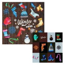Papel Cardstock Scrapbook Inverno Divertido Winter is Here