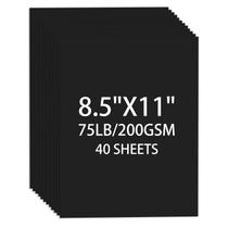 Papel Cartão Ciphyfee 21,6x27,9 cm 75lb 40 Folhas Preto Papel Cartão Ciphyfee 21,6x27,9 cm 75lb 40 Folhas Preto