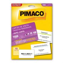 Papel cartão de visita 7088 com 10 folhas - Pimaco