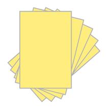 Papel Cartolina 120g Amarela - 100 Unidades - SAO DOMINGOS