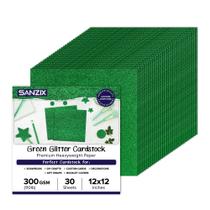 Papel cartolina brilhante SANZIX Green 300gsm 12x12 30 folhas Papel cartolina brilhante SANZIX Green 300gsm 12x12 30 folhas