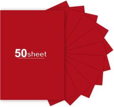 Papel cartolina YVMVDV 50 folhas 21x28 cm 250gsm Vermelho