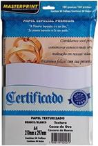 Papel Casca de Ovo- 180g Texturizado 50 Fls. A4 Branco Premium Masterprint