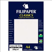 Papel Casca De Ovo Branco A4 180g/m² Filipaper 50 Folhas