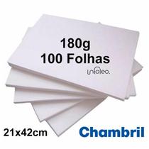 Papel Chambril Offset 180g 21x42cm - 100 Folhas