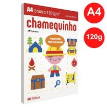 Papel Chamequinho Sulfite Branco A4 120g Pacote C/50 Folhas