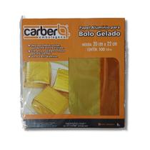 Papel Chumbo para Bolo Gelado Ouro 20x22cm Carber c/100 un