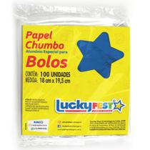 Papel Chumbo para Embalar Bolos 18x19,5cm 100 Unidades