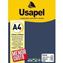 Papel color a4 180g c/ 50 folhas azul noite - usapel
