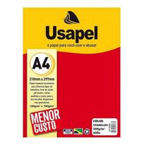 Papel color a4 180g c/ 50 folhas cor vermelho - usapel