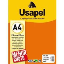 Papel color a4 180g c/ 50 folhas laranja - usapel