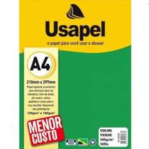 Papel color a4 180g c/ 50 folhas verde - usapel