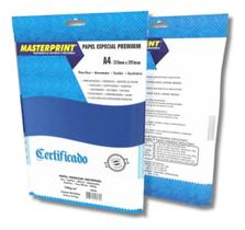 Papel Color Diplomata A4 180g Azul 50 Folhas - Masterprint A Azul Kit 3un Papel Color Diplomata A4 180g Azul 50 Folhas - Masterprint A Azul Kit 3un