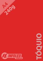 Papel Color Plus A4 240 gramas Tóquio (Vermelho)