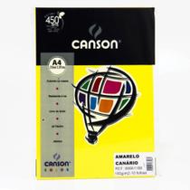 Papel Color Plus A4 Canson 180G 10 Folhas Amarelo Canário