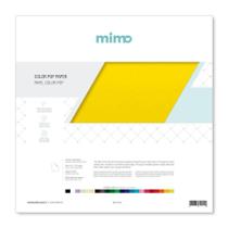 Papel Color Pop Amarelo Sol Mimo - 30,5 x 30,5 cm - 180 g - 25 fls