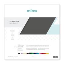 Papel Color Pop Cinza Lua 30,5x30,5cm Mimo 180g 25 Folhas